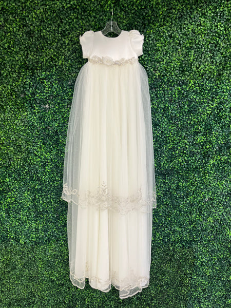 vintage baptism dress Bella Bow Couture Pearl and Rhinestone Embellished Cathedral Christening Gown -35052 9 Months / Off White it is very convenient Boden Women's Marcia Jersey Drawers:5 Drawers global-main_fabric-No Value