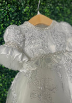 Piccolo Bacio Couture Girls’ Baptism Gown Sabrina White
