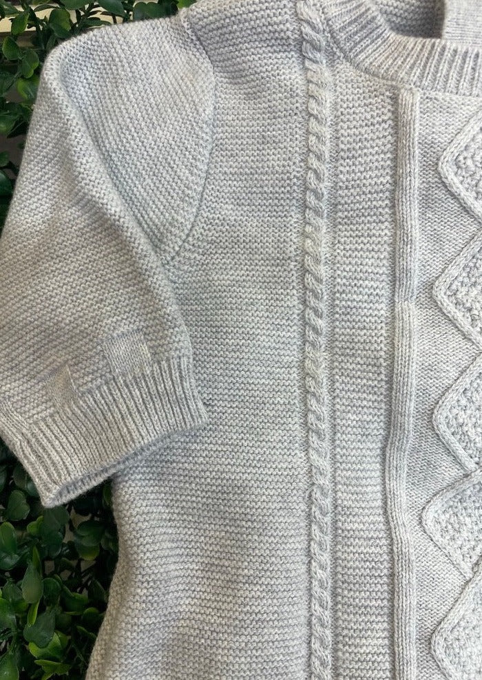 Mayoral Cable Knit Grey Cotton Jumper