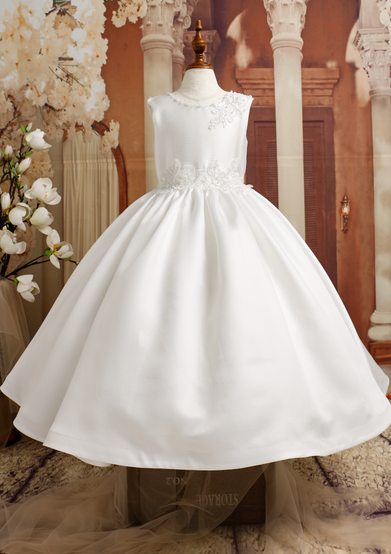 Princess Daliana Elegant Circular Skirt Satin Applique Gown 20611T