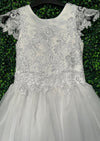 Nan & Jan Satin and Tulle Communion Dress with Sequins 32051