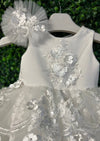 Moon and Star White Lace Full Mia Dress With Hair Clip