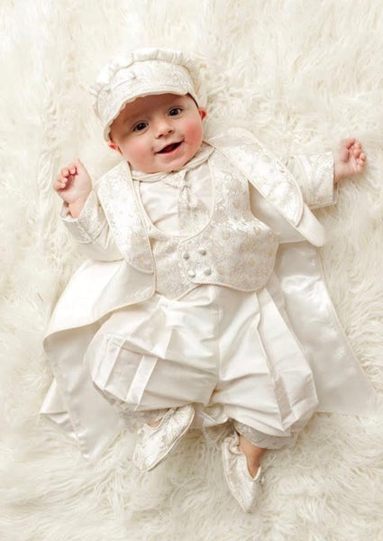 Designer christening hot sale outfit boy