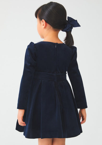 Abel & Lula Girls Navy Velvet Dress 5533 6 / Navy Abel & Lula Girls Navy Velvet Dress 5533 6 / Navy