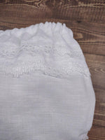 Simply Charming Girls’ White Lace Ruffle Linen Bloomers