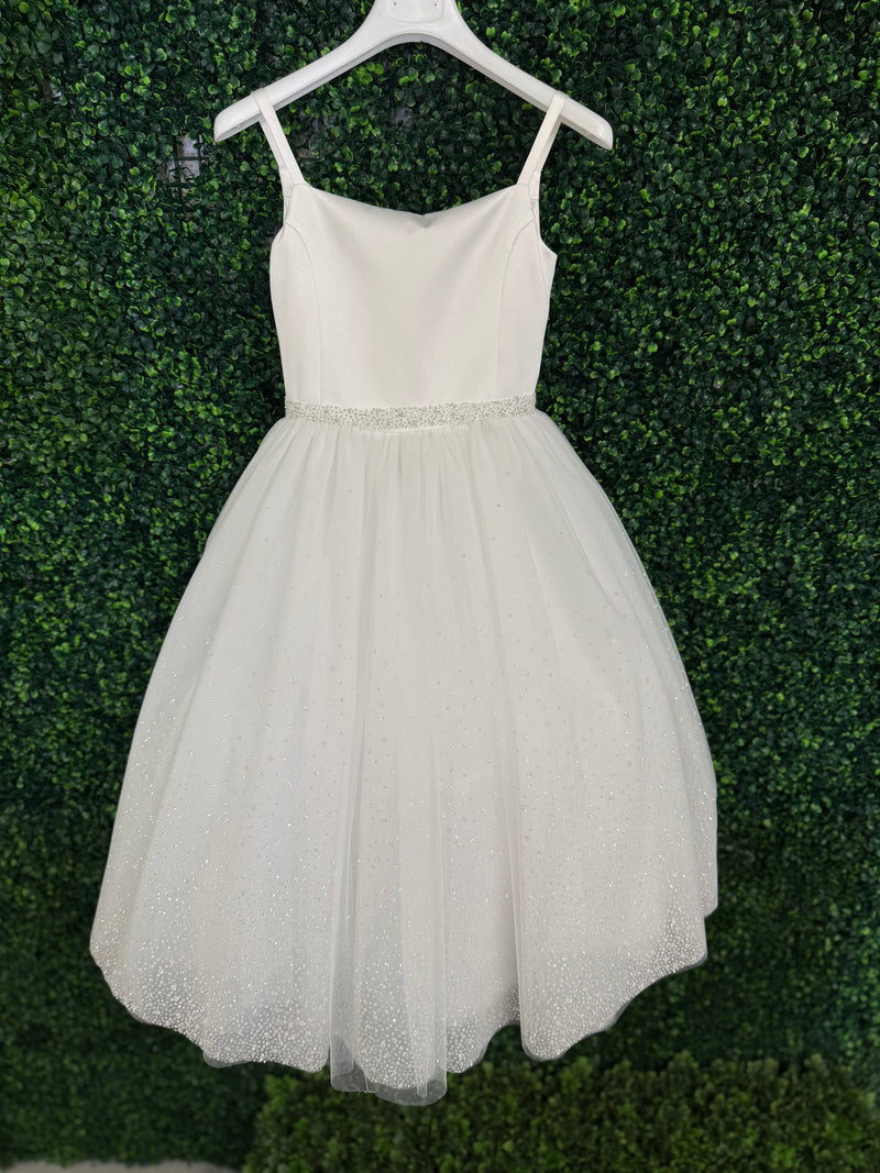 Michelina Bimbi Bolero Communion Dress with Shimmer Detail J4201