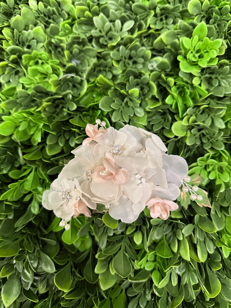 Best Seller! Organza Pearl and Rhinestone Floral Clip