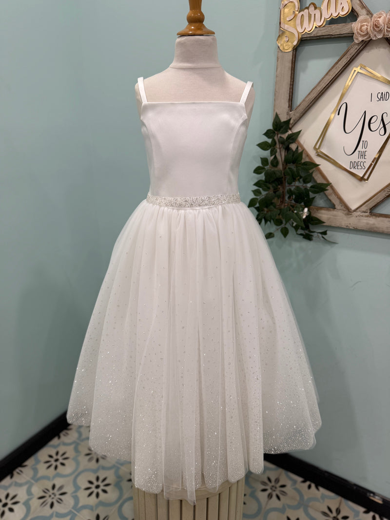 Michelina Bimbi Bolero Communion Dress with Shimmer Detail J4201