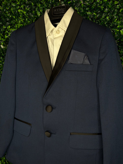 Leo & Zachary Boys' Navy Tuxedo Set