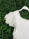 Teter Warm Satin Tiered Gown With Pearl Back Back SK20