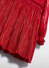 Abel & Lula Ruby Red Pleated Knit Dress 5530