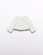 Abel & Lula Girls’ Off White Fur Bolero 5818