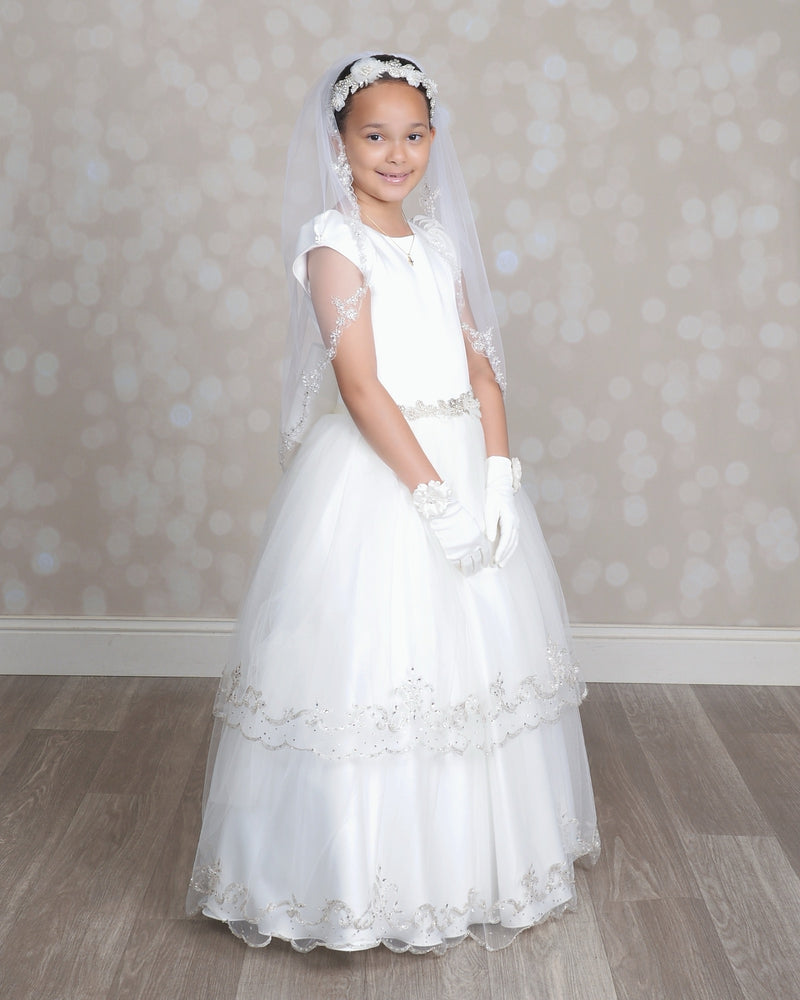 Nan & Jan Lace Tiered Lace Communion Dress Cindy