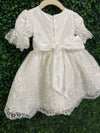 Macis Design Girls’ Taffeta and Lace Christening Dress CH1294