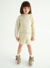 Abel & Lula Girls’ Glitter Mock Neck Two Piece Sweater Set 5543