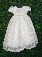 Macis Design Girls’ Delicate Pearl and Lace Christening Gown CH12502