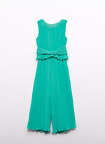 Abel & Lula Aloe Chiffon Pleated Jumpsuit 5221