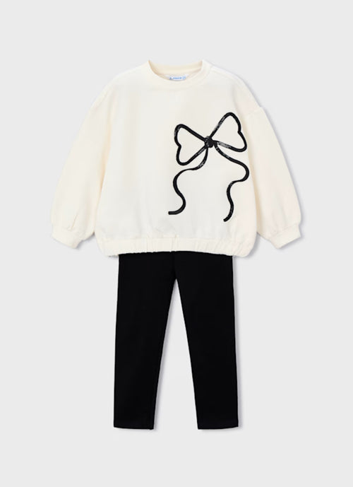 Mayoral Girl’s Bow Sweater and Leggings Set 4720