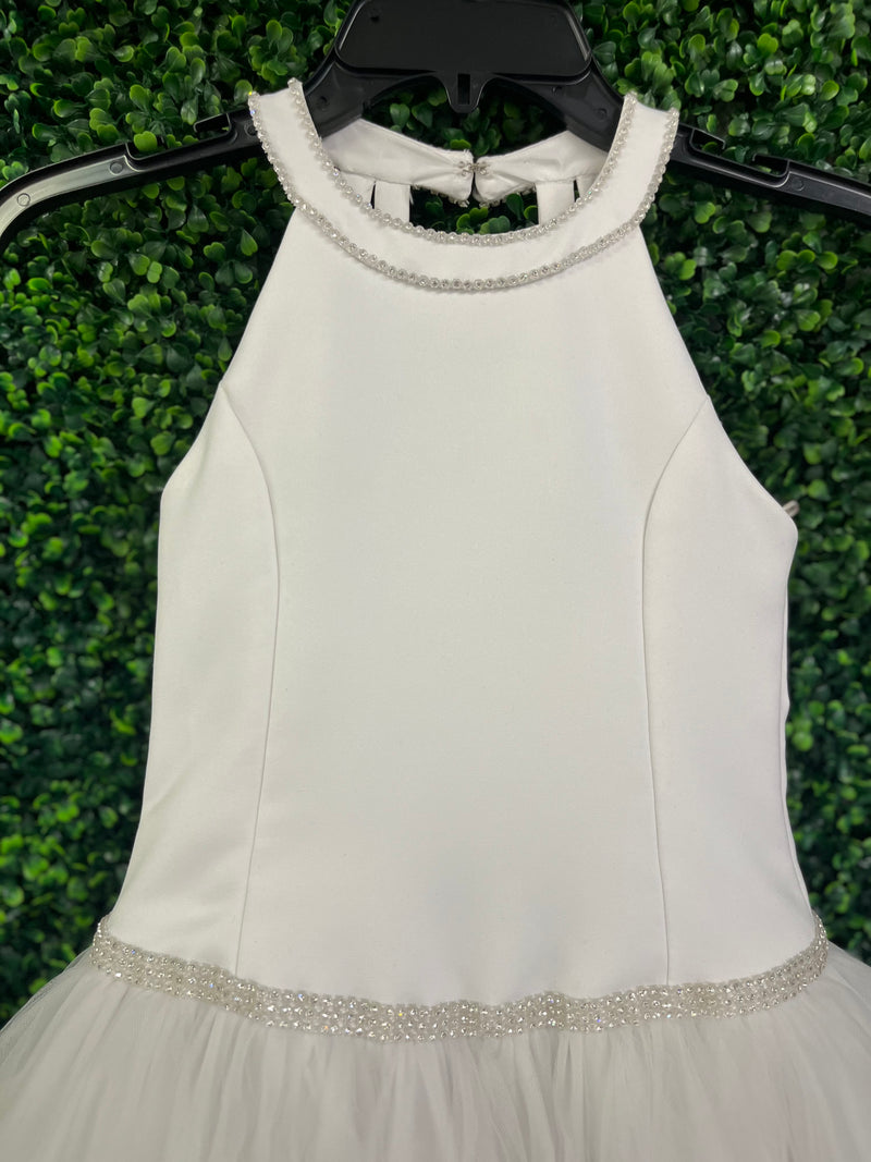 Christie Helen Girls’ Halter Rhinestone Tulle Gown- Sample Sale