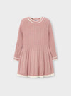 Mayoral Rose Pleated Knit Dress 4920