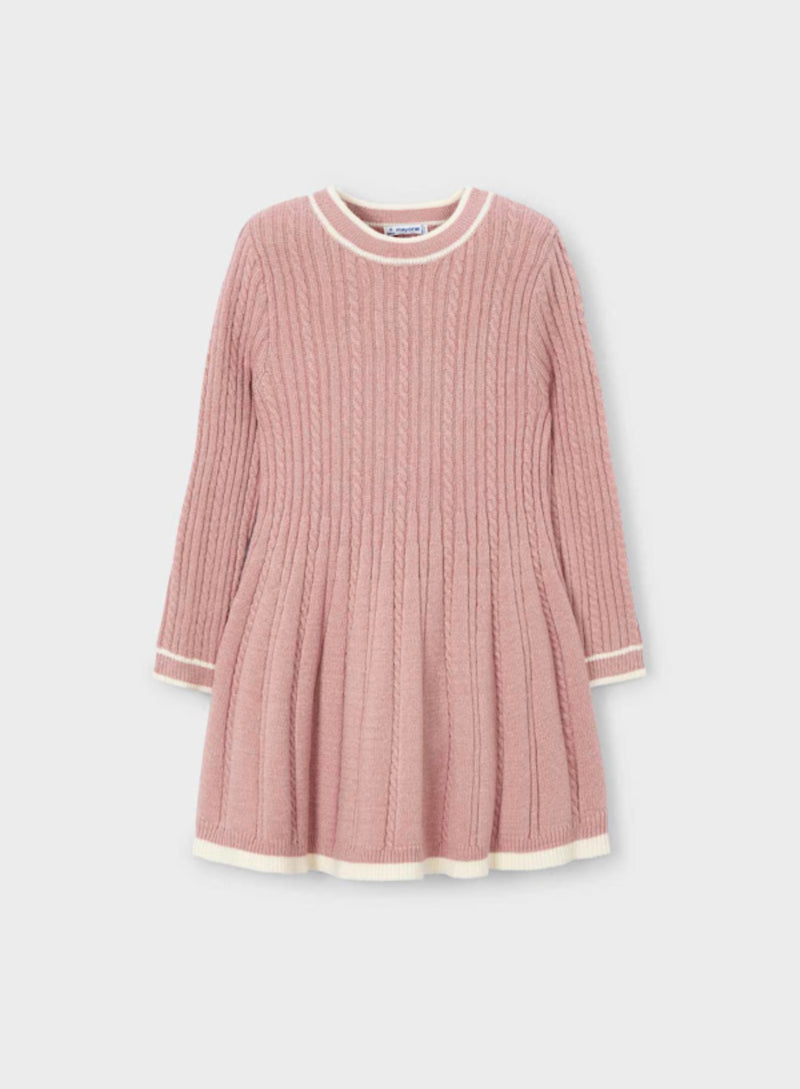 Mayoral Rose Pleated Knit Dress 4920