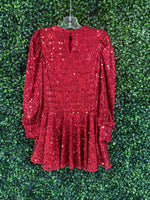 Abel & Lula Ruby Red Sequin Dress 5538