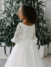 Teter Warm 3/4 Sleeve Rhinestone Neckline Lace Gown XGS06