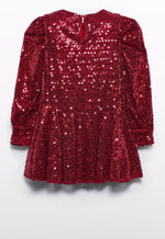 Abel & Lula Ruby Red Sequin Dress 5538