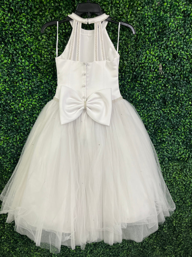 Christie Helen Girls’ Halter Rhinestone Tulle Gown- Sample Sale