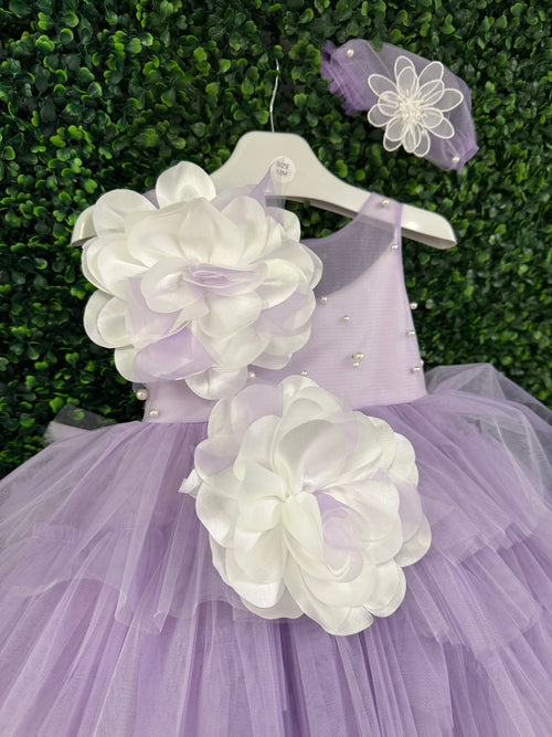 Dolce Bambini Lilac and Pearl Tulle Gown