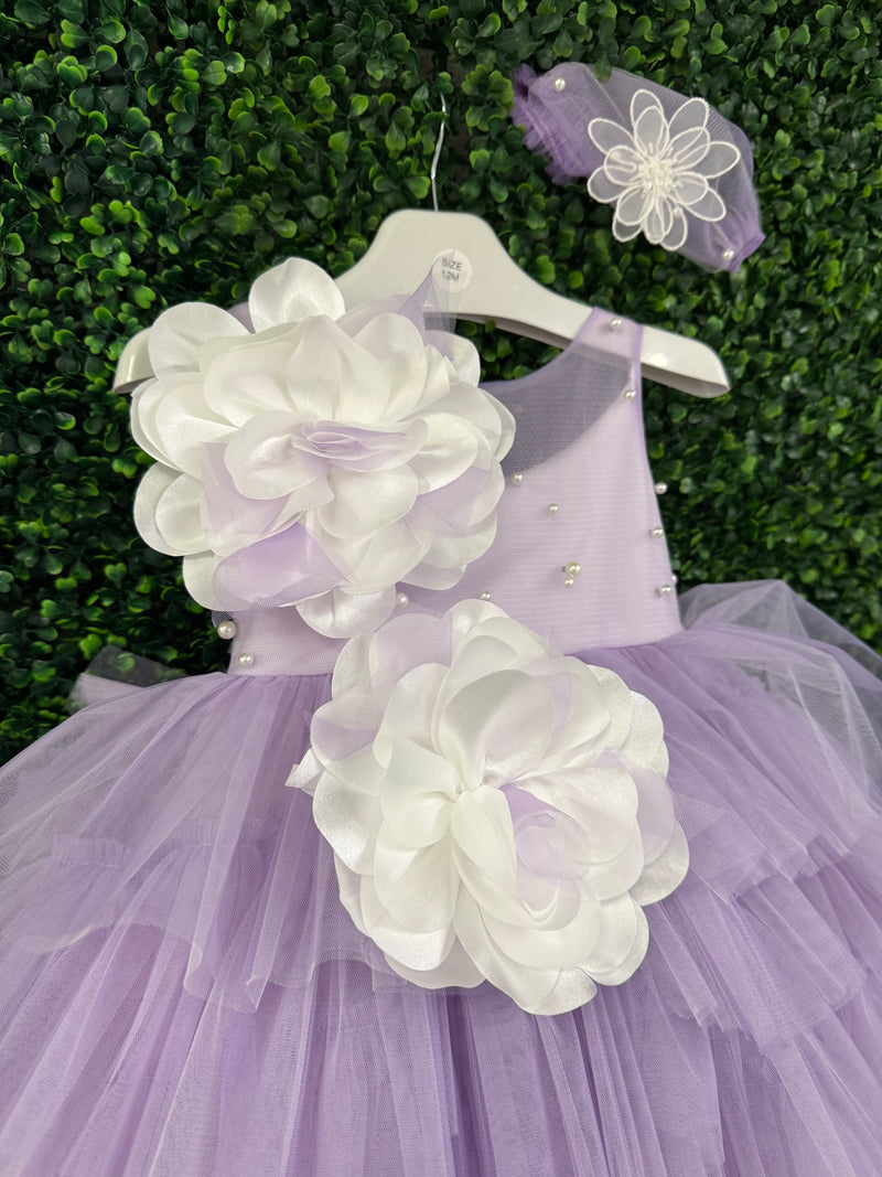 Dolce Bambini Lilac and Pearl Tulle Gown