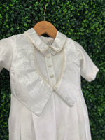 Piccolo Bacio Boys' Shantung Outfit with Jacquard Vest Mark