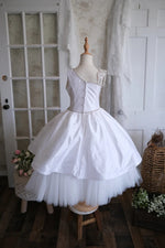 Christie Helene Custom Made Bead Applique Silk Gown Giselle