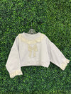 Oh La La Couture Girls’ Lavender Lace Trimmed Pearl Bow Set