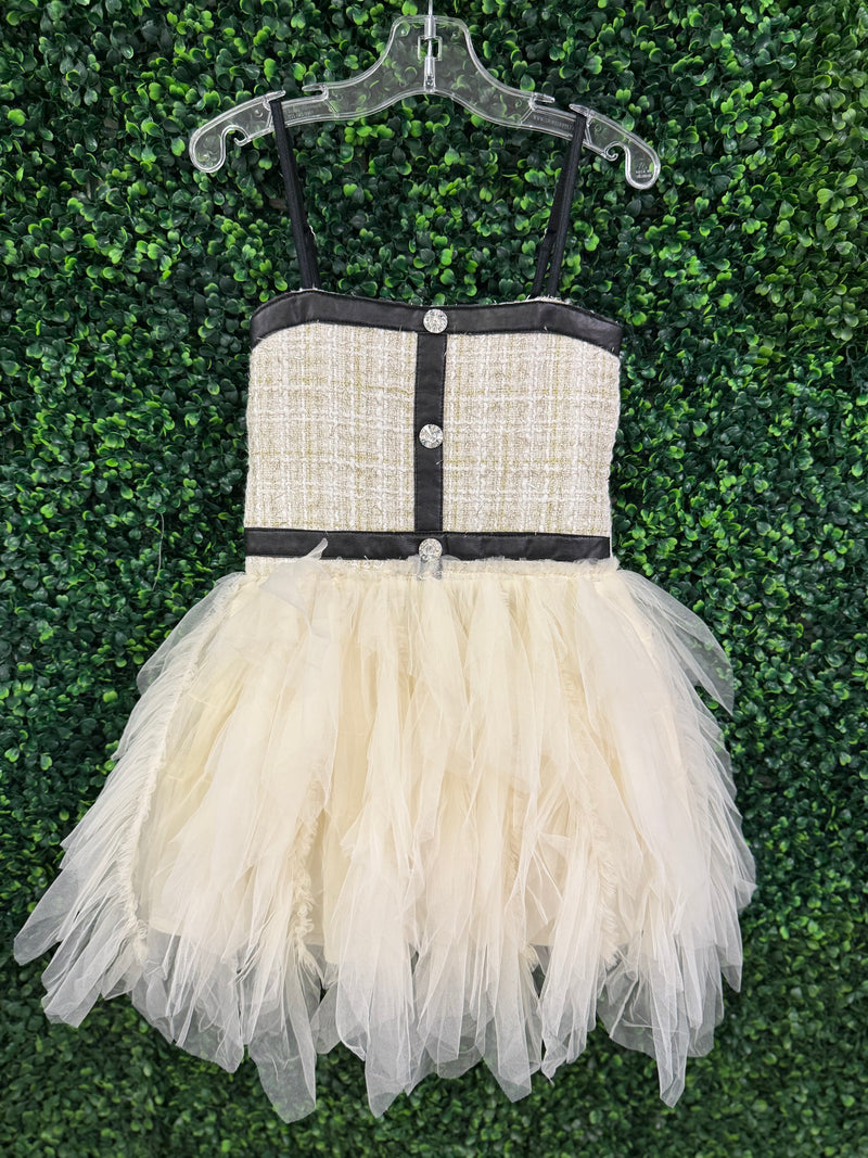 Oh La La Couture Girls’ Tweed Lady Jacket and Tutu Dress Set