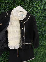Abel & Lula Faux Shearling Lady Jacket and Skirt Set 5843