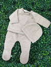 Mayoral Baby Taupe Knit Three Piece Outfit 9981
