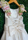 Michelina Bimbi Made in Italy Communion Silk Box Pleat Gown