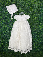 Macis Design Girls’ Crochet Lace Christening Gown