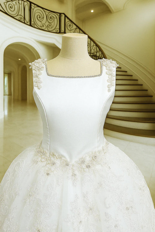 Christie Helene Silk Bodice and Corded Lace Gown Couture Charlie