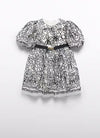 Abel & Lula Girls’ Black and White Embroidered Dress 5524