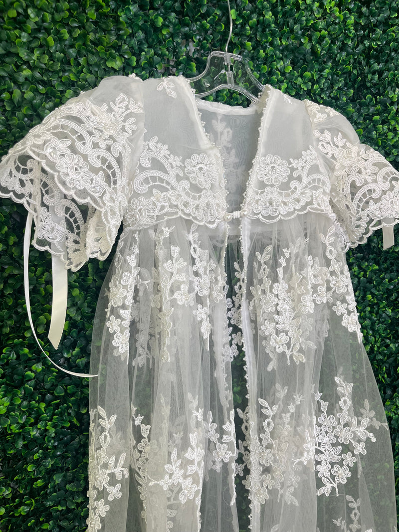 Piccolo Baccio Lace Christening Heirloom Coat