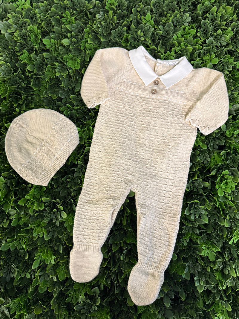 Dr. Kid Infant Boys’ Beige 2 Piece Outfit DK134