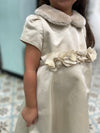 Made in Italy! Michelina Bimbi Girls' Couture Faux Fur Peter Pan Trapeeze Dress