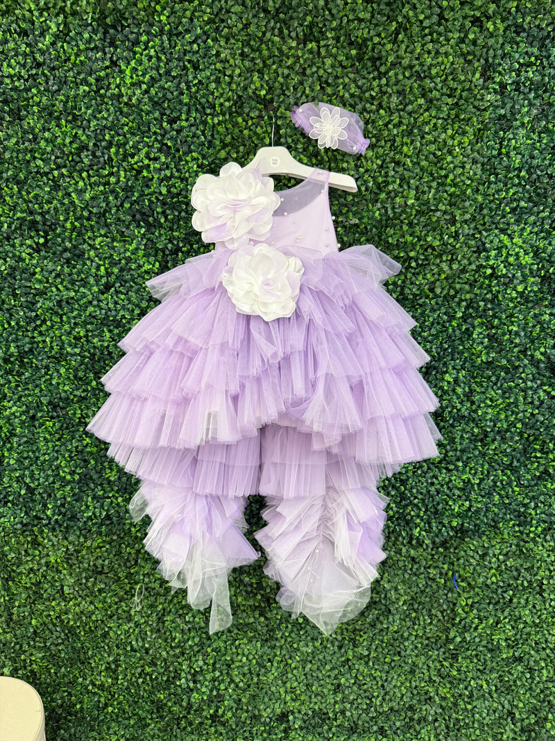 Dolce Bambini Lilac and Pearl Tulle Gown