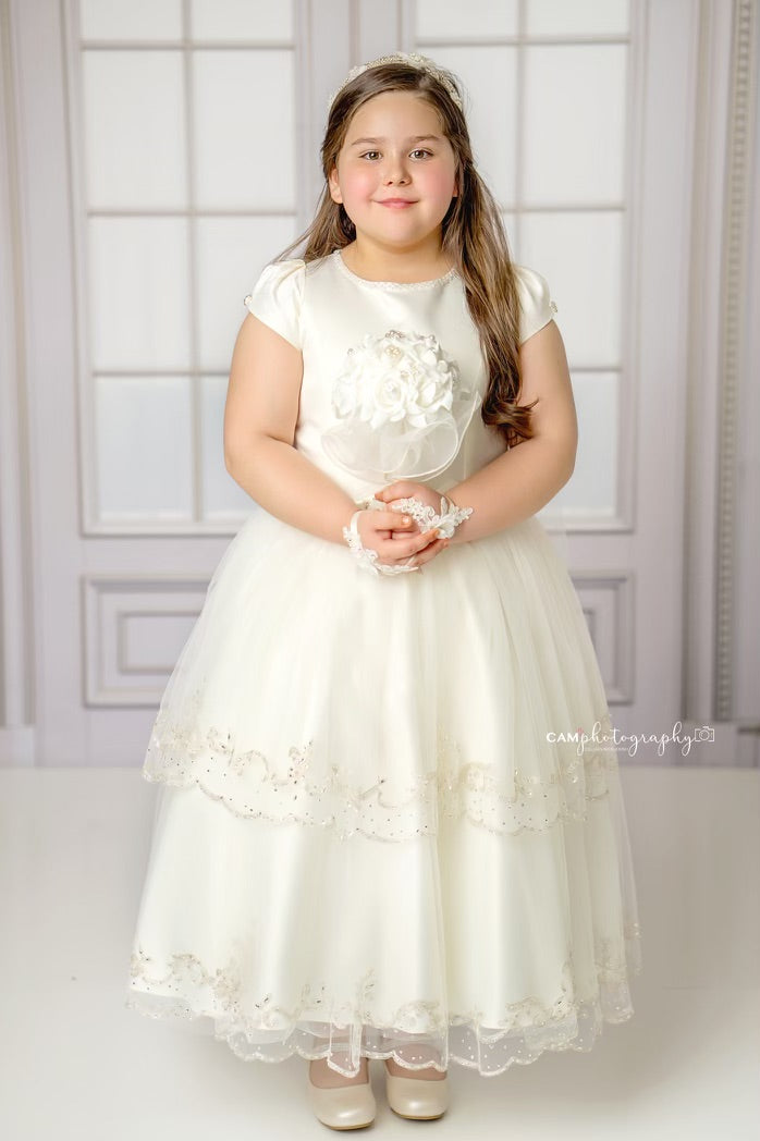 Nan & Jan Lace Tiered Lace Communion Dress Cindy