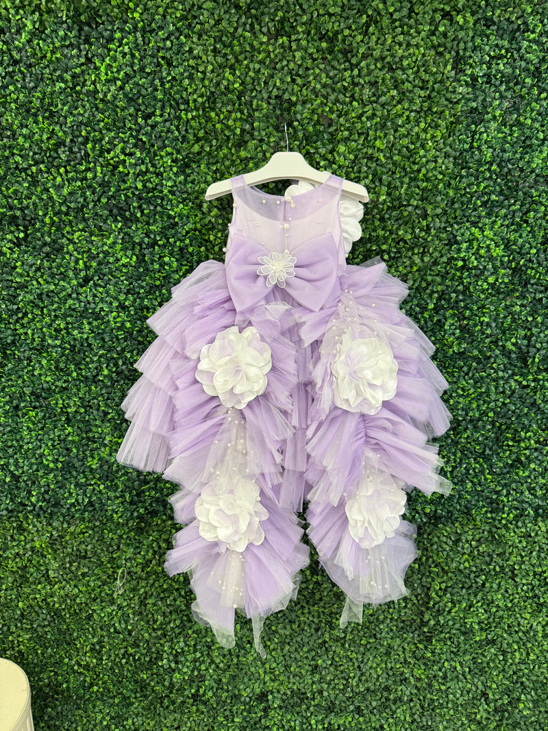 Dolce Bambini Lilac and Pearl Tulle Gown