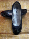 Nina Shoes Girls’ Black Patent Leather Flats with Bow Detail