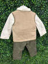 Mayoral Boys’ Three Piece Sweater Vest and Chino Pant Set 2582