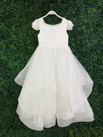 Teter Warm Satin Tiered Gown With Pearl Back Back SK20